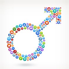 Male Sign Technology Internet and Web Media Icon Pattern N2