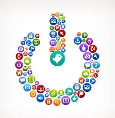 Power Button Technology Internet and Web Media Icon Pattern N2