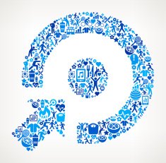 Target Arrow Fitness and Diet Icon Pattern N2