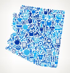 Arizona Fitness and Diet Vector Button Pattern N2