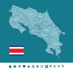 Costa Rica Infographic Map N2
