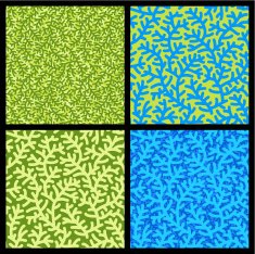Seamless (repeatable) green and blue nature patterns