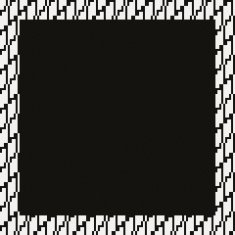 Seamless abstract geometric frame design on black paper