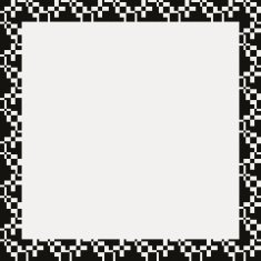 Seamless abstract geometric frame design on white paper