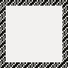 Seamless abstract geometric frame design on white paper N2