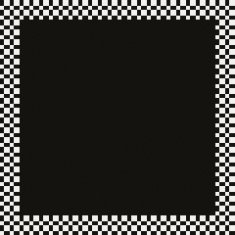 Seamless abstract geometric frame design on black paper N2