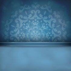 Blue background with ornament N2