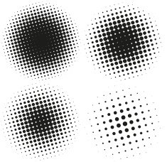 Set of Abstract Halftone Design Elements N3