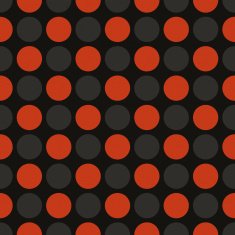 Seamless black paper with orange and gray dots