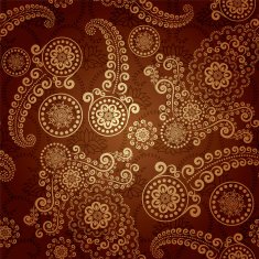 Gold paisley seamless