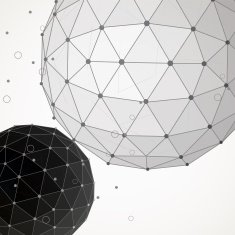 abstract line ball pattern background N4