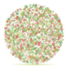 Fruit Circle Abstract Network Pattern