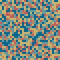 Blue-Yellow-Red Mosaic Seamless