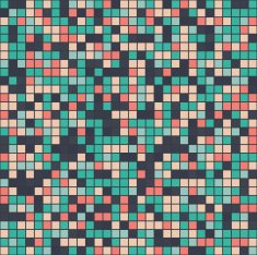 Green-Pink-Black Mosaic Seamless