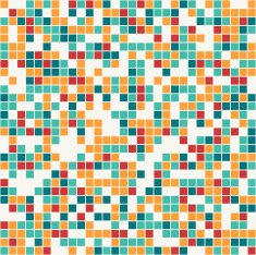 Yellow-Green-White Mosaic Seamless