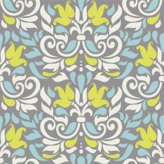 seamless colorful damask pattern