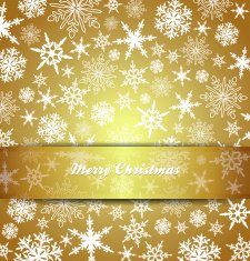 Merry Christmas Card Snowflakes