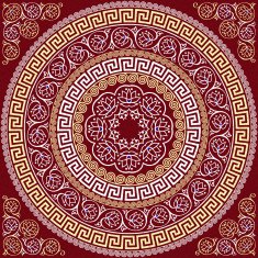 vector Traditional vintage gold Greek ornament (Meander) N4