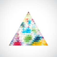 abstract color triangle pattern icon