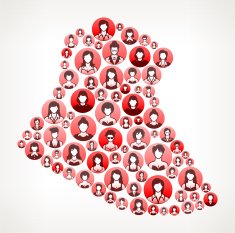 Iraq Women Faces Girl Power Pattern