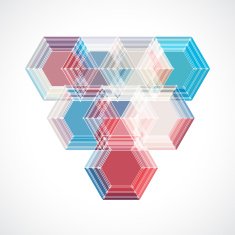 abstract line hexagon pattern background N2