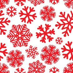 Festive Christmas and New Year seamless snoflakes pattern