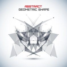 Abstract geometric background with circles lines