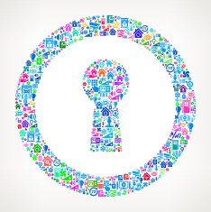 Key hole Home Automation and Security Vector Background
