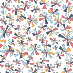 Geometrical doodle flowers seamless pattern N2