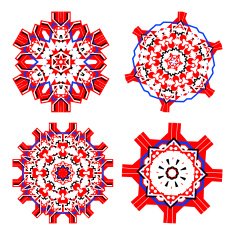 set of abstractcolor color floral pattern icon N2