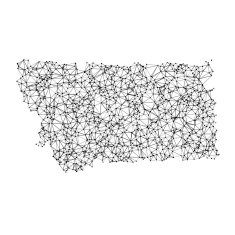 Montana Map Network Black And White