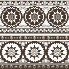 indian style floral border design N2