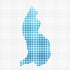 Liechtenstein Map Blue Dot Pattern