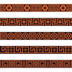 set of seamless borders