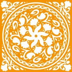Circular floral pattern (Vector)