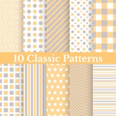 Vintage different vector seamless patterns N4