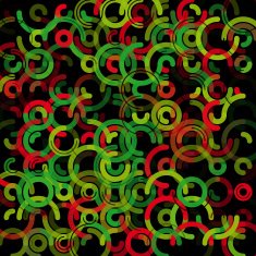 Apple Tree Geometric Circle Background Pattern