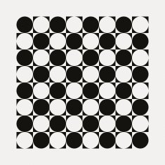 Geometric circle design on white paper