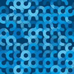 Deep Sea Geometric Circle Pattern Square