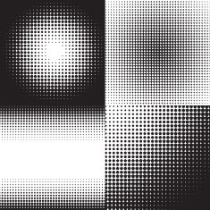 set of halftone background