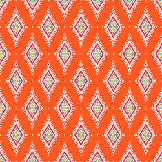 tribal orange pattern with rhombuses