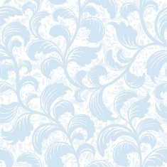 Curly Leaves Wallpaper Background Pattern in Blue (seamless)