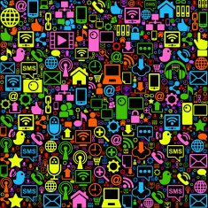 social network background coloured
