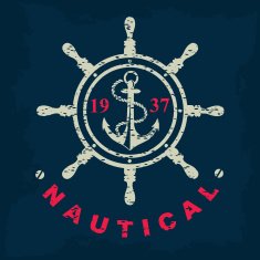 Nautical marine badge design