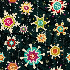 Retro Seamless Snowflake Pattern