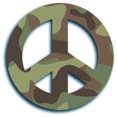Jungle Camouflage Peace Sign