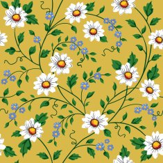 Vector seamless daisy pattern