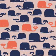 Cute pattern with whales