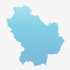Italy Regions Basilicata Map Blue Dot Pattern