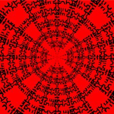 abstract black pattern with red background N2